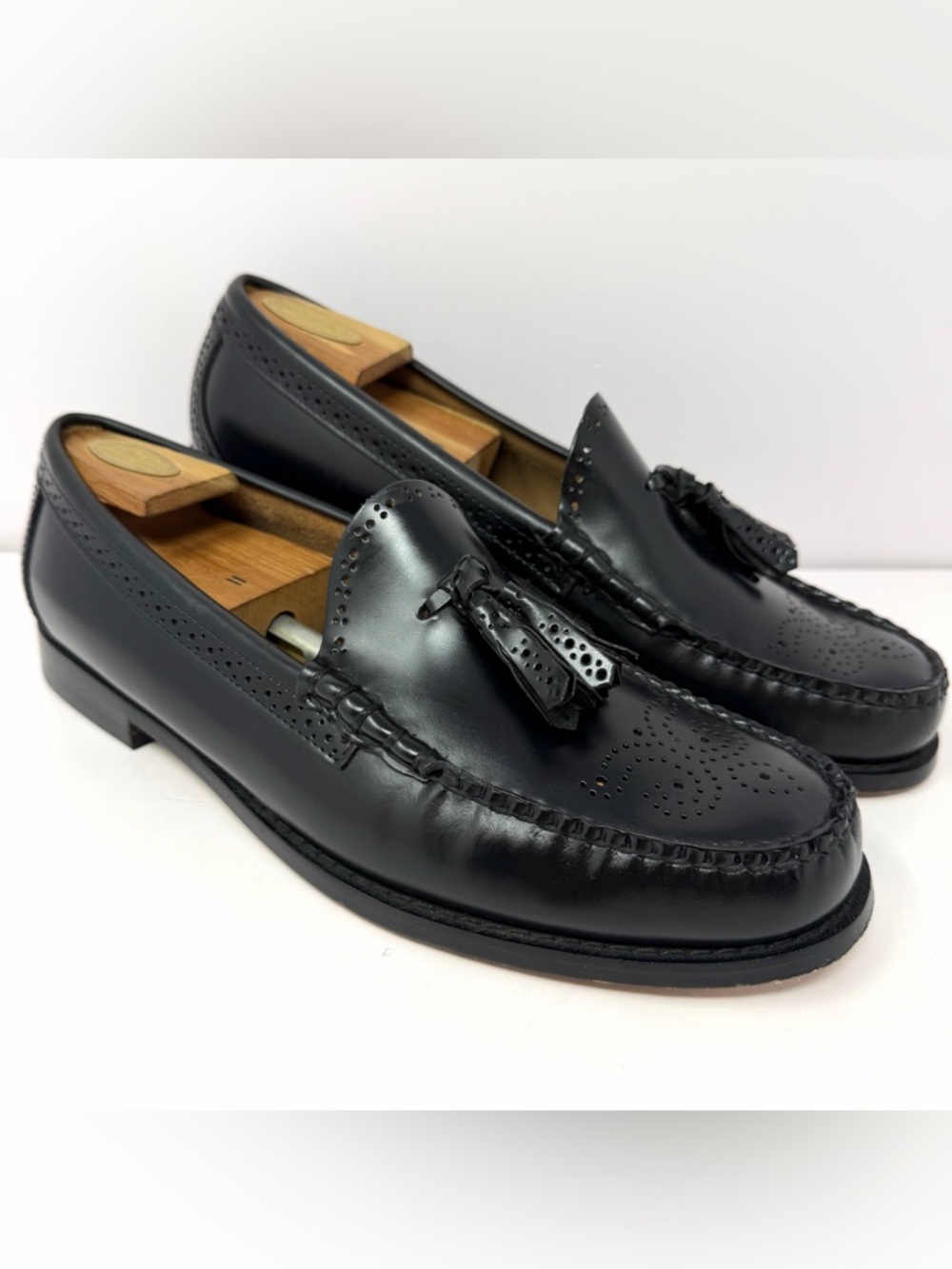 G.H. Bass Men’s Weejun Larkin Heritage Tassel Loafers Sz 11.5 Black Leather EUC